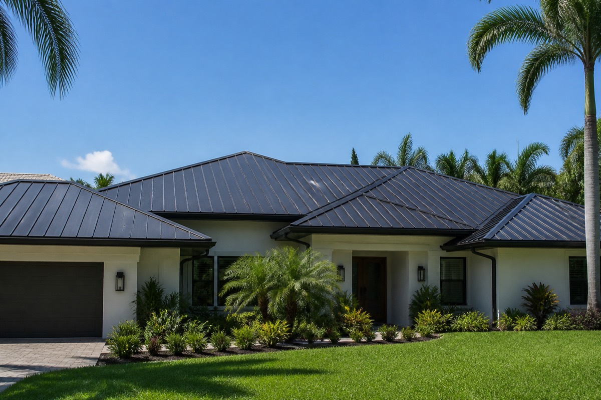 Metal roof in the heat in Valrico